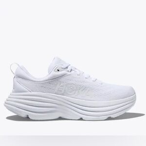 HOKA WHITE BONDI 8 WIDE SIZE 6.5